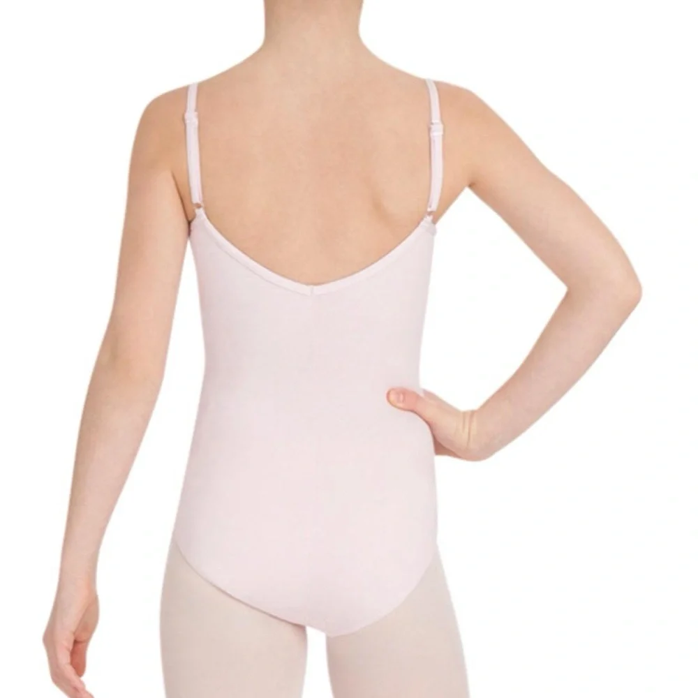 NWT Capezio the‎ Dancemaker Youth Camisole Leotard Adjustable Straps Pink Medium